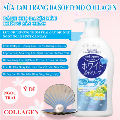 Sữa Tắm Dưỡng Trắng Mịn Da Chiết Xuất Collagen Kosé Softymo Body Soap (600 mL)
