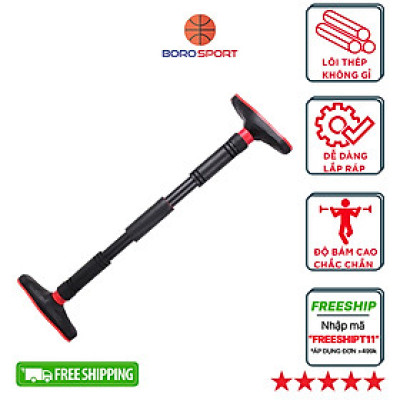 Xà Đơn  Treo Tường Gắn Cửa Điều Chỉnh Độ Dài Linh Hoạt ,Mẫu Mới Chất Liệu Thép Không Gỉ Chịu Lực 150kg , Tay Cầm Bọc Đệm PVC Chống Trượt