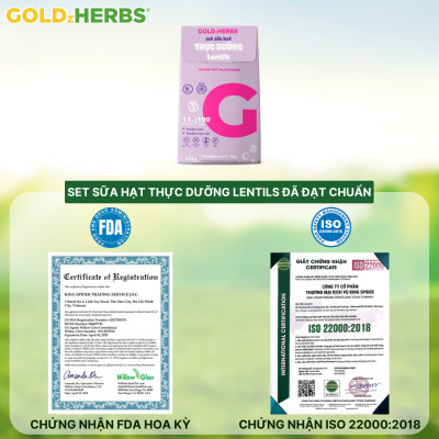 [Hàng chính hãng] Set sữa hạt thực dưỡng GoldzHerbs Lentils - 15 gói/ 252g/ 500g