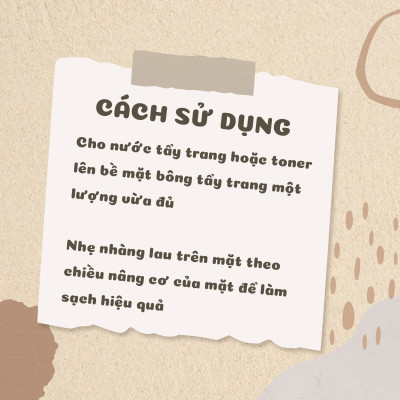 Bông Tẩy Trang Organic Cao Cấp Cotton Labo Organic Puff 200 Pieces (200 Miếng/ Gói)