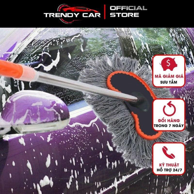 Chổi lau ô tô - Rửa xe ô tô lụa mềm cao cấp đa chức năng - điểu chỉnh được độ dài siêu thấm hút 125 CM