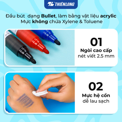 Bút lông bảng - Whiteboard Marker Liquid Thiên Long WB-022 - Không Xylene