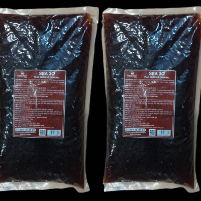 Combo 2 gói Trân Châu đen 3Q Sea Jelly 2 kg / Thạch 3Q Caramel Sea Jelly (ngon, dai giòn sần sật - dùng trực tiếp mà không cần nấu hay chế biến khác)