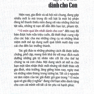 10 Món Quà Lớn Nhất Dành Cho Con