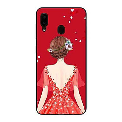 Ốp Lưng in cho Samsung A20 / A30 Mẫu Cô Gái Váy Đọ̉ - Hàng Chính Hãng