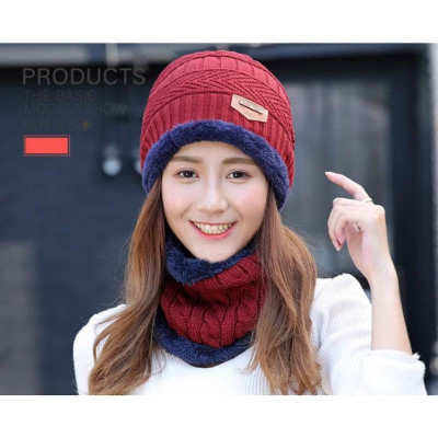 Set mũ len kèm khăn người lớn ót lông cho cả nam và nữ đều đẹp và ấm