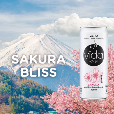 [Thùng 24 Lon] Nước Ngọt Có Ga Không Calo Vida, Hương Cam Chanh, Táo, Vải Muối, Nhập Khẩu Malaysia - 24 Lon x 325ml