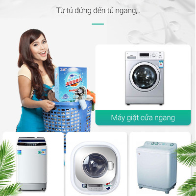 Hộp 12 Viên Tẩy Vệ Sinh Lồng Máy Giặt, Diệt Khuẩn Và Tẩy Chất Cặn Lồng Máy Giặt Hiệu Quả - Hàng Loại 1 - Chính Hãng MINIIN