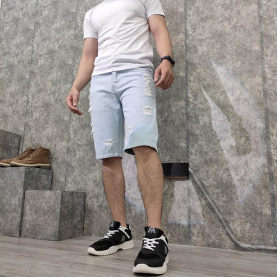 Quần short jean nam MĐ Q32 xanh bạc