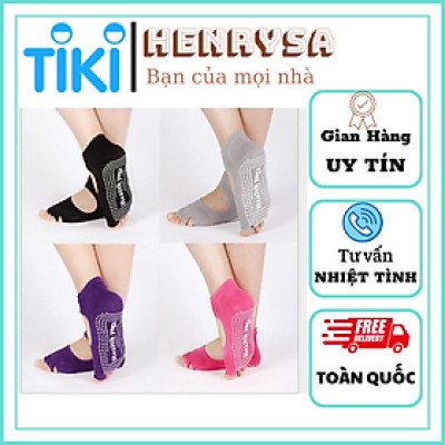 VỚ TẬP YOGA HỞ NGÓN ĐÍNH HẠT CHỐNG TRƯỢT ( Màu ngẫu nhiên) - HENRYSA