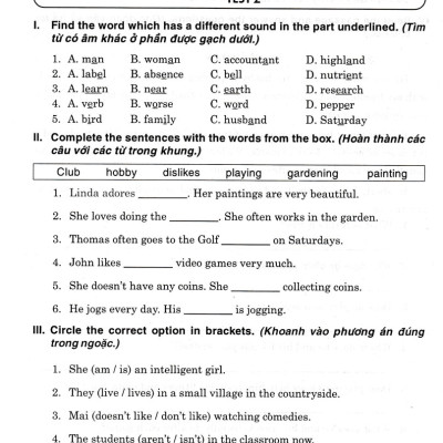 Đề Kiểm Tra Tiếng Anh 7 (Dùng Kèm SGK Kết Nối Tri Thức Với Cuộc Sống) - HA