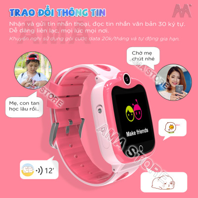 Đồng hồ Thông minh SOS Gọi điện thoại Định vị GPS Chống nước IP67 AMA Watch D06S cho Trẻ con 4 tuổi 5 tuổi 6 tuổi 7 tuổi 8 tuổi 9 tuổi 10 tuổi 11 tuổi Hàng nhập khẩu