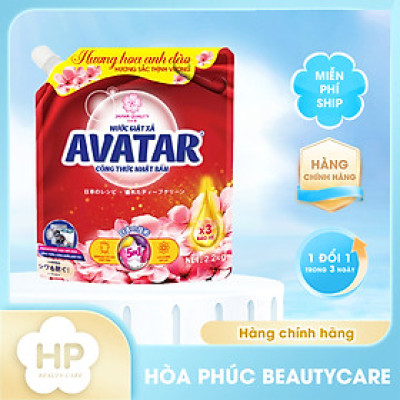 Combo 2 Túi Nước Giặt Xả Vải Hương Hoa Anh Đào Avatar (Túi/2kg2)