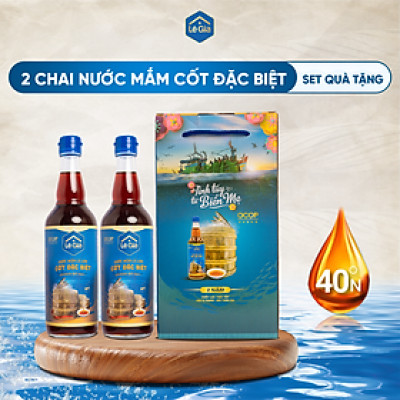 Set quà Tinh Túy 1 ( 2 chai nước mắm cốt đặc biệt 40N)