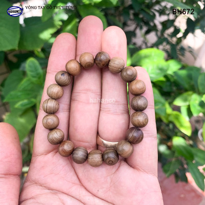 Vòng tay gỗ Thuỷ Tùng Thơm nức (BH672) Đắc Tài – Đắc Lộc – Đắc Bình An - May Mắn/ Vân gỗ đẹp - Bracelet of HAHANCO