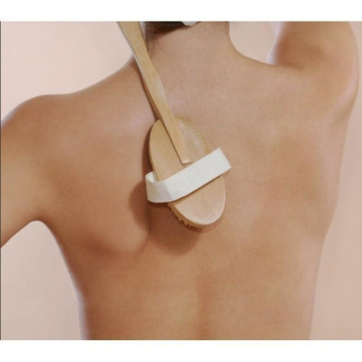 ️FREE SHIP️ Bàn chải da khô và ướt Chính hãng 100% Skin (Tẩy tế bào chết - Massage - Cán dài tháo rời 40cm) FS1167