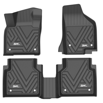 Thảm lót sàn xe ô tô (TC) Volkswagen Tiguan L 2018+ Nhãn hiệu Macsim chất liệu nhựa TPE cao cấp