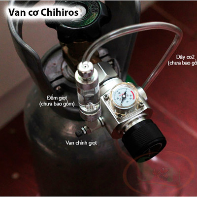 Van co2 Chihiros Regulator Mate cơ, điện tinh chỉnh co2 bể thủy sinh cá tép cảnh