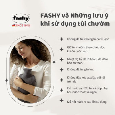 Túi chườm nóng lạnh Fashy Đức dòng bọc lông cừu phù hợp cho người lớn