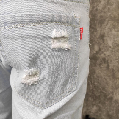 Quần short jean nam MĐ Q32 xanh bạc