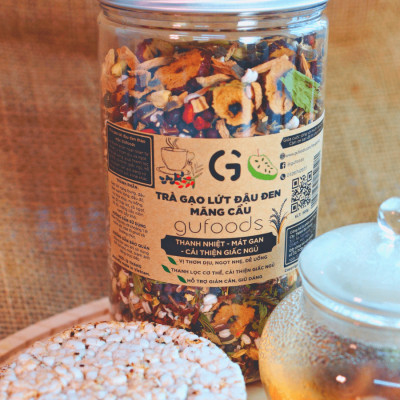 Trà gạo lứt đậu đen thanh nhiệt GUfoods - Tự nhiên, Healthy, Thanh lọc cơ thể, Mát gan, Cải thiện giấc ngủ, Đa dạng hương vị