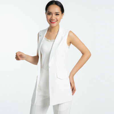 Áo Khoác Áo Ghi Lê Nữ Thời trang thiết kế Hity TOP112 (Trắng Kim Cương)