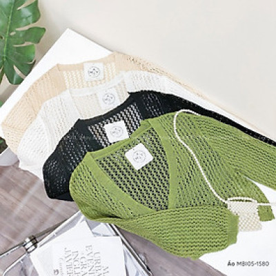 Áo Khoác Len Cardigan Dáng Croptop Mỏng 2 Cúc ( Khuy) Dáng Hàn Quốc