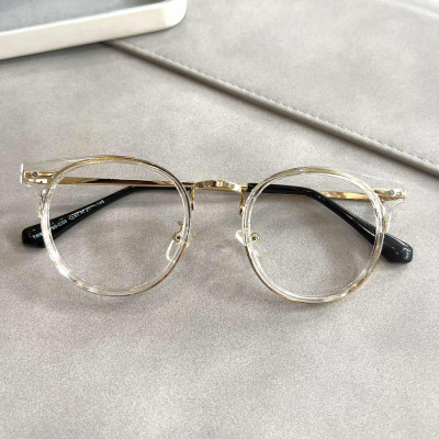 Kính mát trong suốt thời trang dáng tròn cao cấp