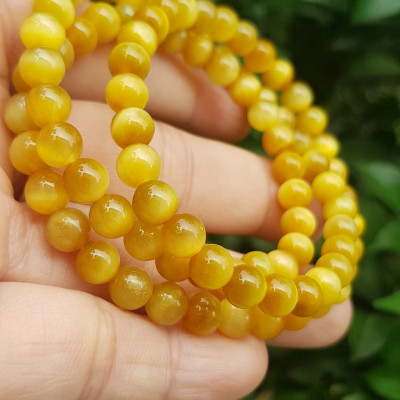 Vòng tay nữ đá mắt hổ tự nhiên vàng anh vip 6mm quấn tay 3 vòng đẹp vòng màu vàng anh tươi đẹp hợp nữ mệnh kim mệnh thổ mệnh thuỷ đeo tay may mắn xinh đẹp sang tay ạ