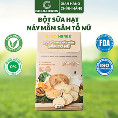 Hàng chính hãng - Bột sữa hạt nảy mầm sâm tố nữ GoldzHerbs - 14 gói/ 500g