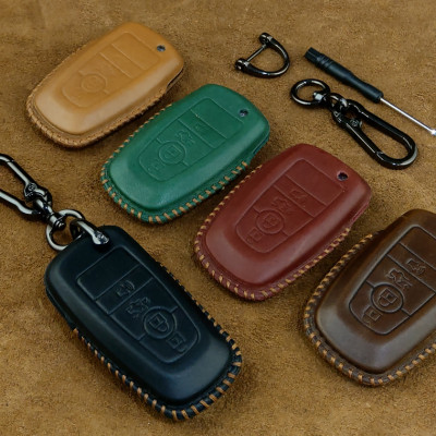 Bao Da Chìa Khóa Ô Tô Handmade FORD 4 nút Da Bò Thật - hàng chính hãng