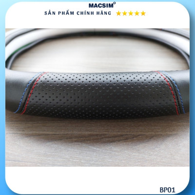 Bọc vô lăng cao cấp Macsim mã BP01 chất liệu da thật - Khâu tay 100%