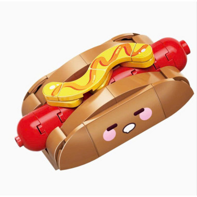 QMAN 35017 Bộ đồ chơi xếp hình mô hình lắp ghép đồ ăn - giao mẫu ngẫu nhiên