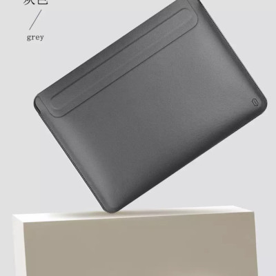 Bao Da Skin Pro Slim Stand Sleeve Dành Cho Macbook Chất Liệu Da PU Mịn, Nắp Từ Tính Có Chân Đế Có Thể Tự Điều Chỉnh - Hàng Chính Hãng 
