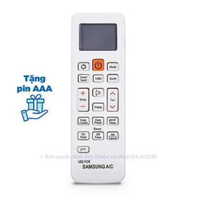 Remote điều khiển cho điều hòa SAMSUNG phím bấm cao su mềm nhạy, vỏ nhựa cao cấp - Hàng nhập khẩu