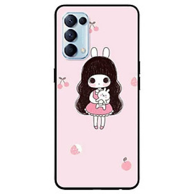 Ốp lưng dành cho Oppo Reno 5 mẫu Bé Gái Ôm Thỏ