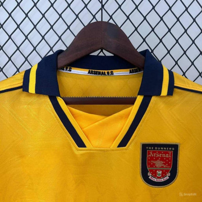 Áo Bóng Đá Retro Arsenal 1996 - Sân Khách bản cao cấp vải Cotton Polyester