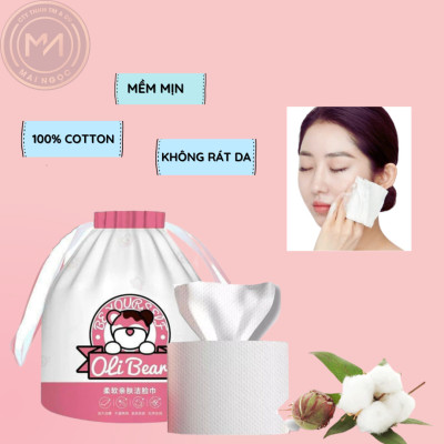 Khăn Tẩy Trang giấy khô đa năng Olibear Dạng Cuộn