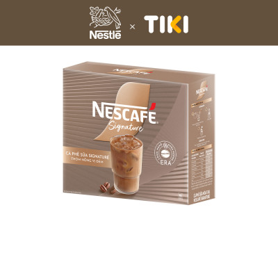 [Tặng Loa Bluetoooth Mini Signature] Combo 2 Cà phê sữa NESCAFÉ Signature Hộp 10 gói THƠM NỒNG VỊ ĐẬM