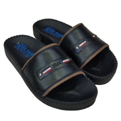 Dép Nam Quai Ngang HÀ NAM Da Bò Thật Cao Cấp DNA2087