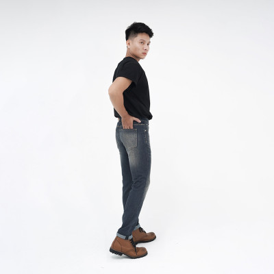 Quần Jeans Nam Cao Cấp HUNTER X-RAYS Form Slimfit Thun Màu Xanh Căn Bản D28