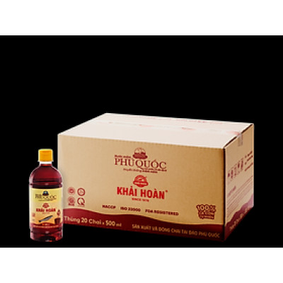 Đặc Sản Phú Quốc - Nước Mắm Phú Quốc Khải Hoàn 43 Độ Đạm Chai Nhựa 500Ml - Ocop 5 Sao