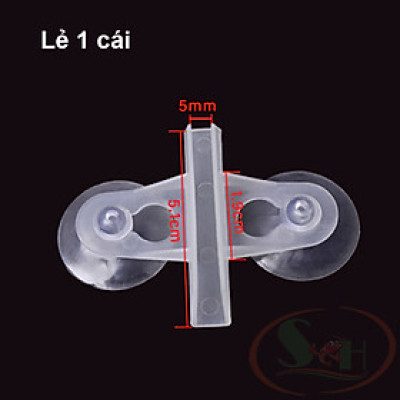 Hít nhựa kẹp giữ vách ngăn bể cá chia ngăn hồ nuôi cá tép