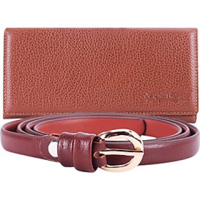 Bộ Thắt Lưng Và Ví Nữ Da Bò Huy Hoàng HT5109-HT3119