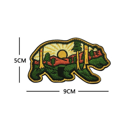 Patch_velcro gấu bắc cực_cắm trại_phong cảnh_chiến thuật_dã ngoại