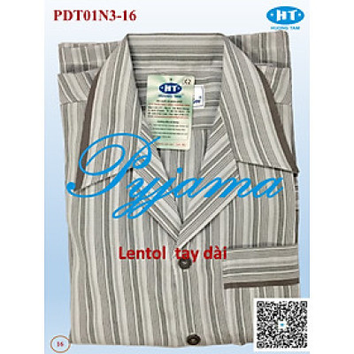 Bộ Pyjama HUONGTAM Lentol tay dài  nam cao cấp(PDT01N6). Chất liệu vải Lentol loại tốt:  mềm mại, thoáng mát, không phai màu.