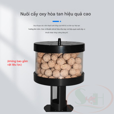 Lọc bio Fish Tank Pneumatic Filter SYJ-80 3in1 sủi vi sinh bể cá tép thủy sinh cảnh