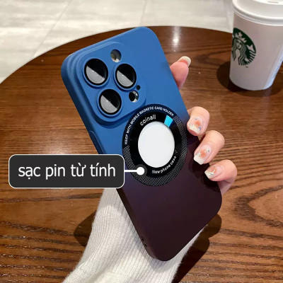 Ốp lưng Maqsafe bảo vệ camera cho iPhone 13 Pro / 13 Pro Max / 14 Plus / 14 Pro / 14 Pro Max hiệu HOTCASE Maqsafe Label trang bị kính cường lực shaphia chống chói cho Camera hỗ trợ chụp ảnh ngoài trời nắng gắt và ngược sáng - hàng nhập khẩu