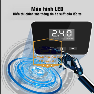 Bơm Lốp ô tô dự phòng Điện Tử Tự Ngắt Có Đèn Pin TANGDi cài đặt thông số tự động ( mã 1011) - Hàng Chính Hãng