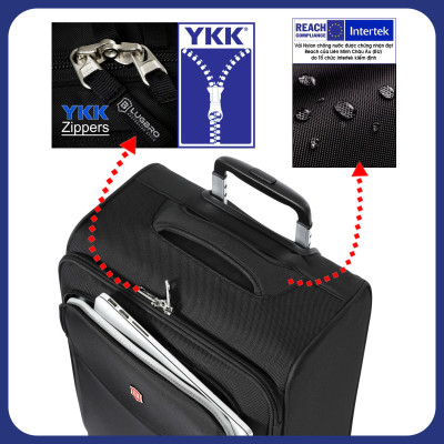 Vali Hành Lý Xách Tay Siêu Nhẹ 1.7kg LUGBRO PILOT - Hàng Chính Hãng - Bảo Hành Trọn Đời